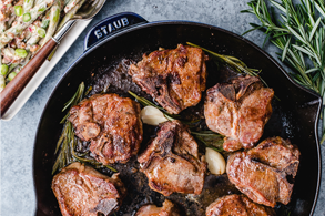 Spice Crusted Aussie Lamb Loin Chops with Insane Asparagus