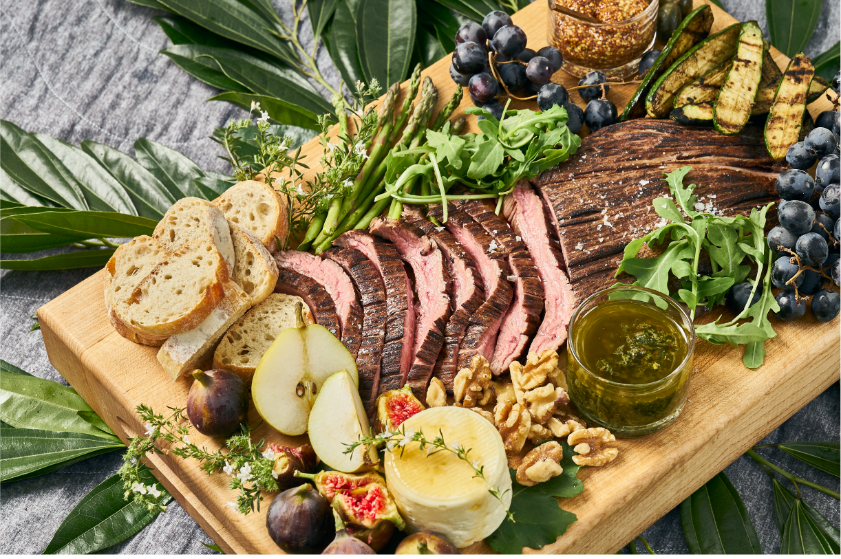 Grilled Flank Steak Tailgate Grazing Board