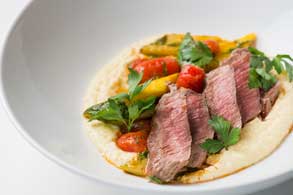 Aussie Lamb Loin with Goat Cheese Polenta