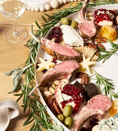 Holiday Aussie Lamb Wreath Grazing Board