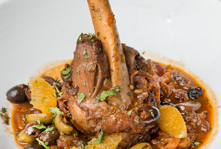 Braised lamb shanks with sambuca