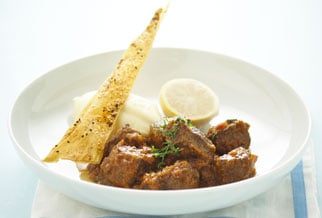 Slow-cooked greek lamb stew